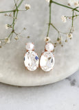 Bridal Earrings, Pearl Crystal Stud Earrings, Bridal Pearl Earrings
