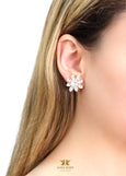Bridal Earrings, Bridal Cluster Crystal Earrings