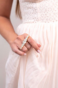 Statement Crystal Ring, Swarovski Cocktail Ring, Clear Crystal Ring