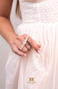Statement Crystal Ring, Swarovski Cocktail Ring, Clear Crystal Ring