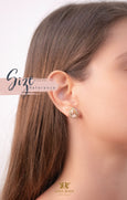 Blue Navy Earrings, Bridal Navy Blue Crystal Stud Earrings