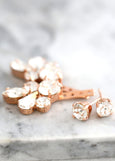 Ear Jacket Earrings, Bridal Jacket Earrings, Clear Crystal Earrings