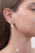 Purple Green Earrings, Purple Lilac Stud Earrings,Gift for her