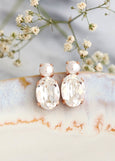 Bridal Earrings, Pearl Crystal Stud Earrings, Bridal Pearl Earrings