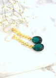 Boho Chic Bridal Earrings, Bridal Gold Hoop Earrings,Gift for her