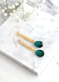 Boho Chic Bridal Earrings, Bridal Gold Hoop Earrings,Gift for her