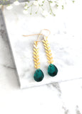 Boho Chic Bridal Earrings, Bridal Gold Hoop Earrings,Gift for her