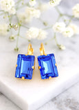 Sapphire Blue Drop Earrings, Bridal Blue Earrings, gift for her