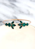 Emerald Green Bracelet, Bridal Wedding Emerald  Bracelet