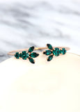 Emerald Green Bracelet, Bridal Wedding Emerald  Bracelet