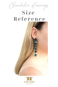 Rainbow Crystal Long Earrings, Chandelier Bridal Earrings
