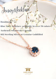 Blue Navy Necklace, Navy Blue Crystal Necklace, Gift For Her