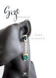 Bridal Blue Navy LONG  Earrings, Navy Blue  Bridal Drop Earrings