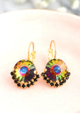 Peacock green Earrings, Peacock Drop Earrings, Gift For Her