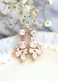 Ear Jacket Earrings, Bridal Jacket Earrings, Clear Crystal Earrings