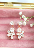 Ear Jacket Earrings, Bridal Jacket Earrings, Clear Crystal Earrings