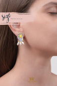 Bridal Skull Gothic Crystal Earrings, Sugar Skull Stud Earrings