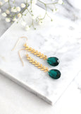Boho Chic Bridal Earrings, Bridal Gold Hoop Earrings,Gift for her