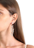 BRIDAL Chandelier Long Earrings, Bridal Long leaf Crystal Earrings