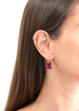 Pink Earrings, Fuchsia Pink Earrings, Dark Fuchsia Drop Earrings