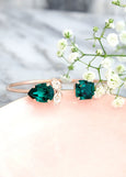 Emerald Green Bridal Bracelet, Bridal Green Bracelet