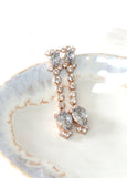 Bridal Dusty Blue Earrings, Dusty Blue Bridal Drop Earrings