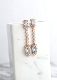 Bridal Dusty Blue Earrings, Dusty Blue Bridal Drop Earrings