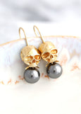 Skull Earrings, Gothic Bride Earrings, Skull Drop Earrings