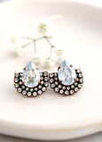 Dusty Blue Earrings, Gift for woman, Bridesmaids Dusty Blue Studs