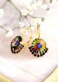Peacock green Earrings, Peacock Drop Earrings, Gift For Her