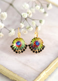 Peacock green Earrings, Peacock Drop Earrings, Gift For Her