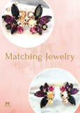 Purple Black Necklace, Bridal Purple Black Necklace