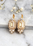 Champagne Earrings, Bridal Champagne Earrings