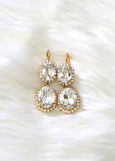 Bridal Crystal Earrings, Statement Clear Crystal Chandelier Earrings