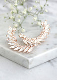 Ear Cuff Earrings, Bridal Climbing Crystal earrings
