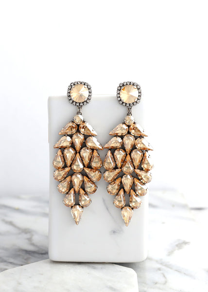 Oversize Earrings,Bridal Statement Earrings,Bridal Chandelier Earrings