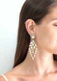 Oversize Earrings,Bridal Statement Earrings,Bridal Chandelier Earrings