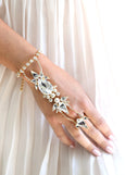 Hand Bracelet, Hand Jewelry, Bridal Hand Jewelry, Ring Bracelet