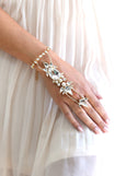 Hand Bracelet, Hand Jewelry, Bridal Hand Jewelry, Ring Bracelet