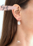 Purple Drop Earrings, Bridal Purple Earrings, Purple Bridal Earrings