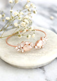 Bridal Bracelet, Ivory Bracelet, Rose Gold Bracelet