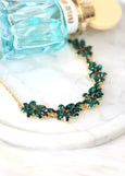 Emerald Green Necklace, Bridal Emerald Necklace