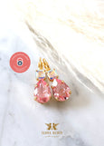 Bridal Pink Drop Earrings, Light Rose Drop Earrings