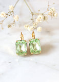 Green Drop Earrings, Mint Crystal Earrings, Sage Green Crystal Earrings, Bridesmaids Earrings, Gift For Her, Bridal Green Mint Earrings
