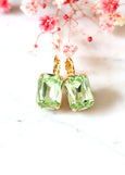 Green Drop Earrings, Mint Crystal Earrings, Sage Green Crystal Earrings, Bridesmaids Earrings, Gift For Her, Bridal Green Mint Earrings