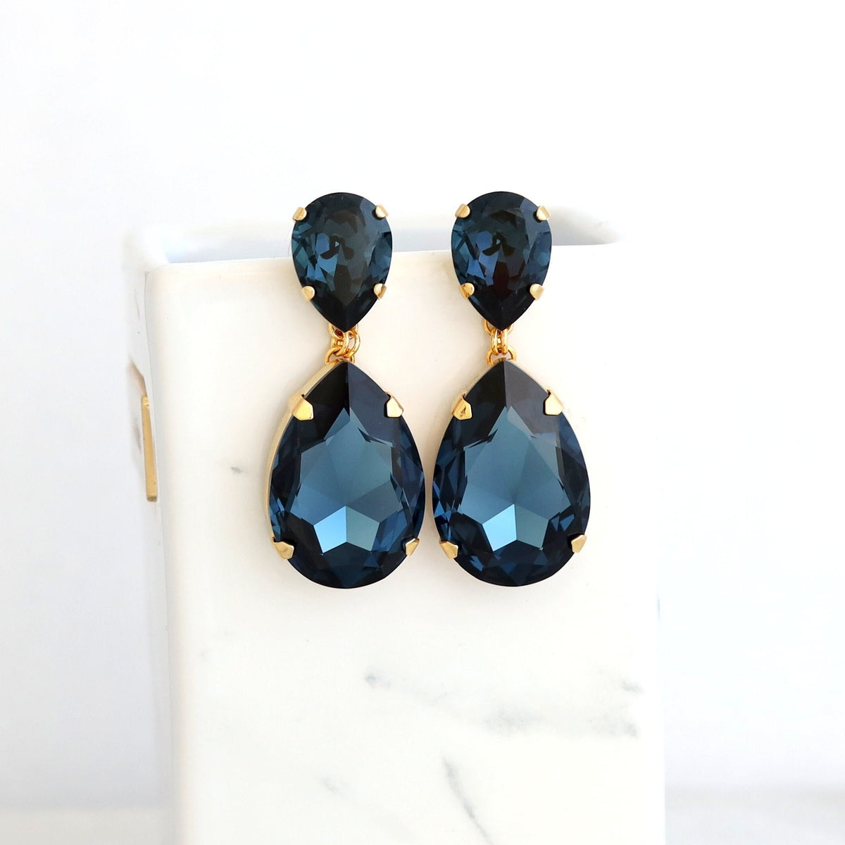 Cheap navy blue earrings store