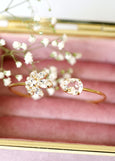 Bridal Crystal Bracelet, Bridal Open Cuff Bracelet, Bridal Rose Gold Crystal Bracelet, Open Cuff Bracelet, Bridesmaids Jewelry