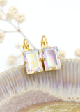 AB Crystal Earrings, Aurora Borealis Crystal Earrings, Bridal AB Crystal Earrings, Icy Bridal Earrings, Gift For Her, Bridesmaids Earrings