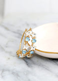 Star Hoop Earrings, Star Earrings, Oversize Hoop Earrings, Large Hoop Bridal Earrings, Stars and Celestial Earrings, Aquamarine Earrings