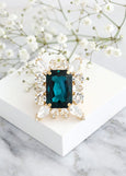 Emerald Cocktail Ring, Emerald Green Cocktail Crystal Ring, Statement Emerald Green Ring, Oversize Emerald Adjustable Ring, Crystal Ring